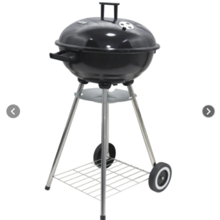 Parrilla a Carbón Redonda 44x87 cm Acero Inoxidable