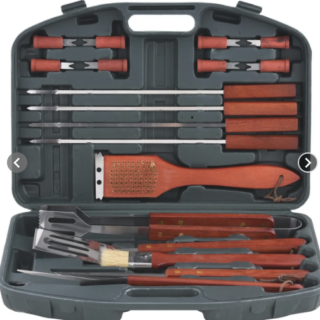 Kit De Herramientas Para Asado 18 Piezas Con Maleta