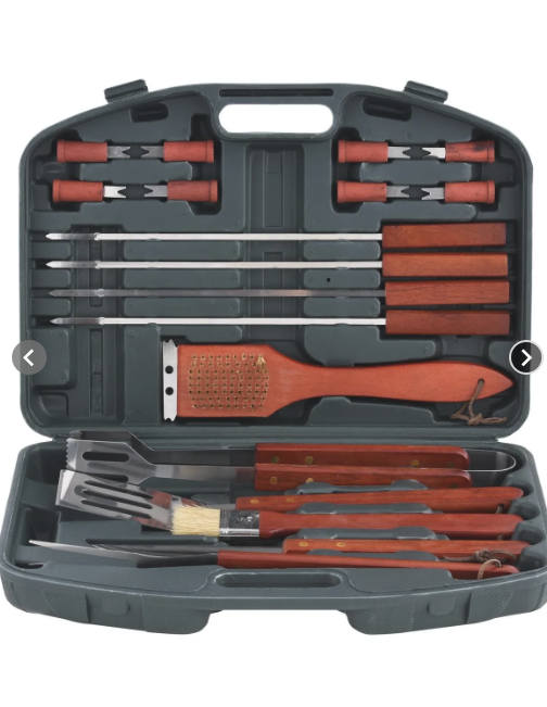 Kit De Herramientas Para Asado 18 Piezas Con Maleta
