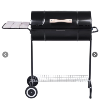 Parrilla a Carbón con Tapa y Ruedas Metal